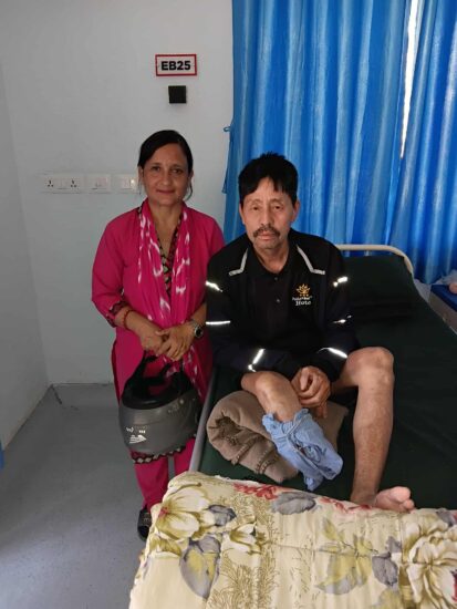 TOLI supported ex-office staff in leg treatment