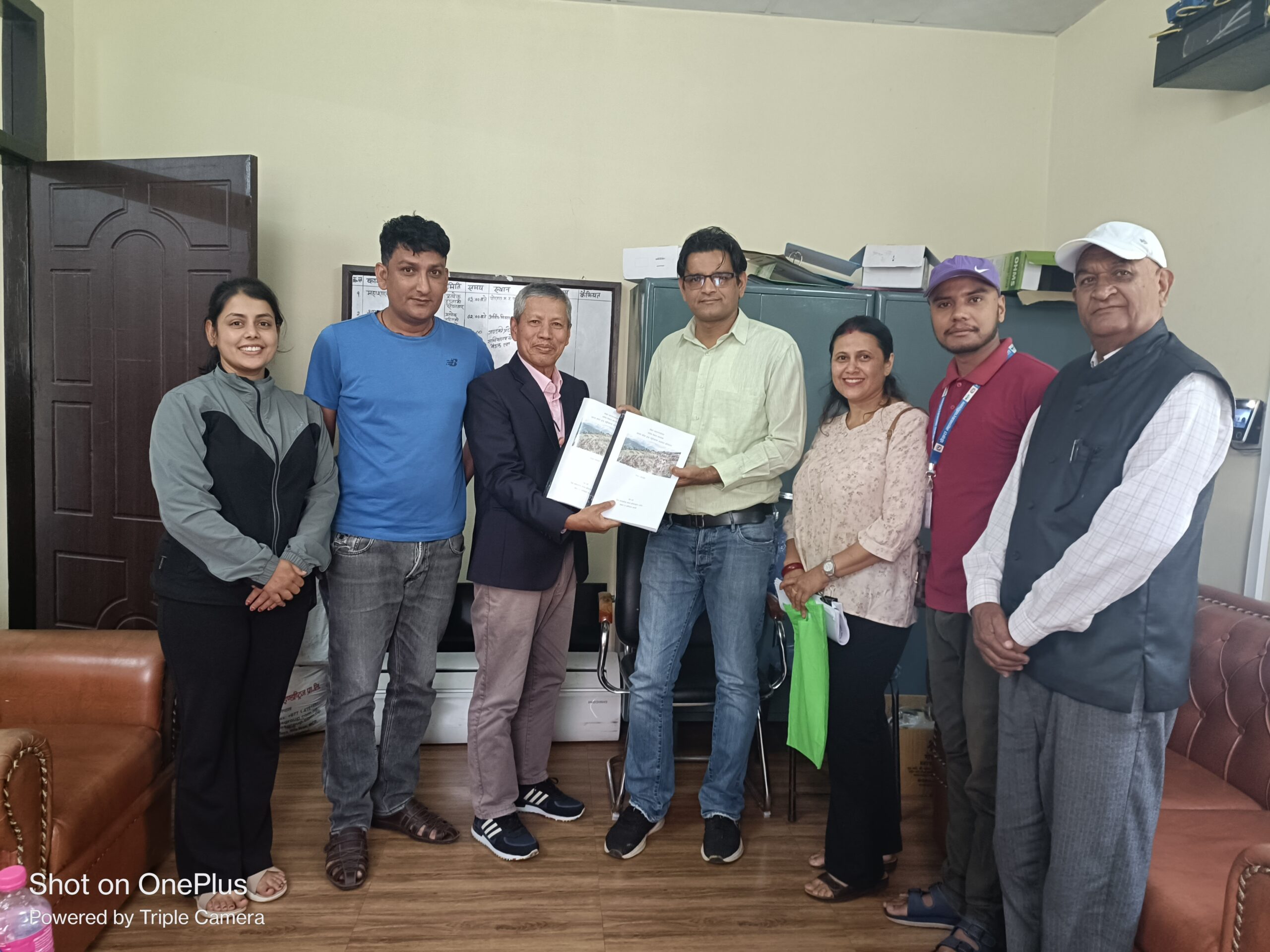 Human-monkey conflict mitigation study report is handed over to Pokhara Municipality Kaski district
